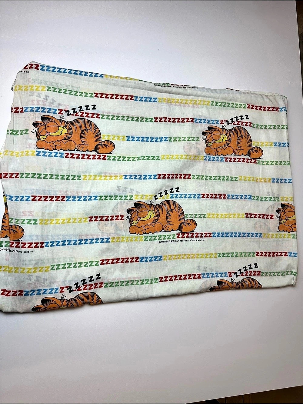 1978 Vintage Garfield Printed Sheet set- flat and fitted